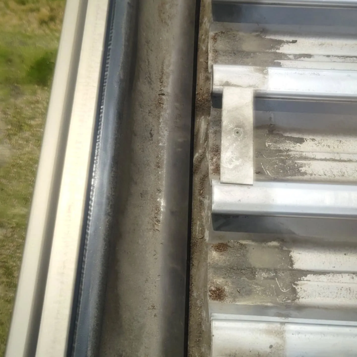 名古屋市中川区某アパートの雨樋に溜まった枯葉を撤去に来ました...