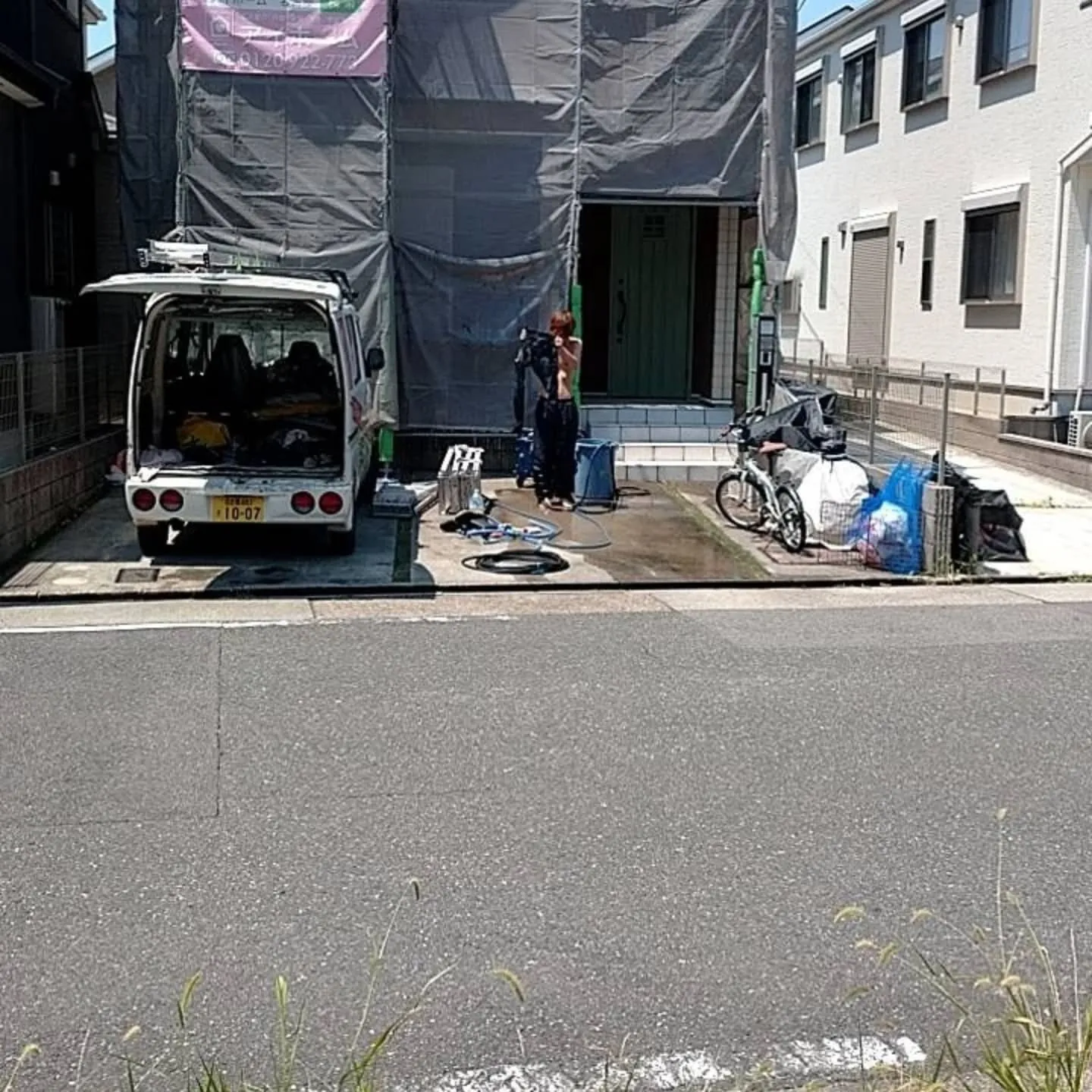 名古屋市中川区I様邸 今日から水洗い。