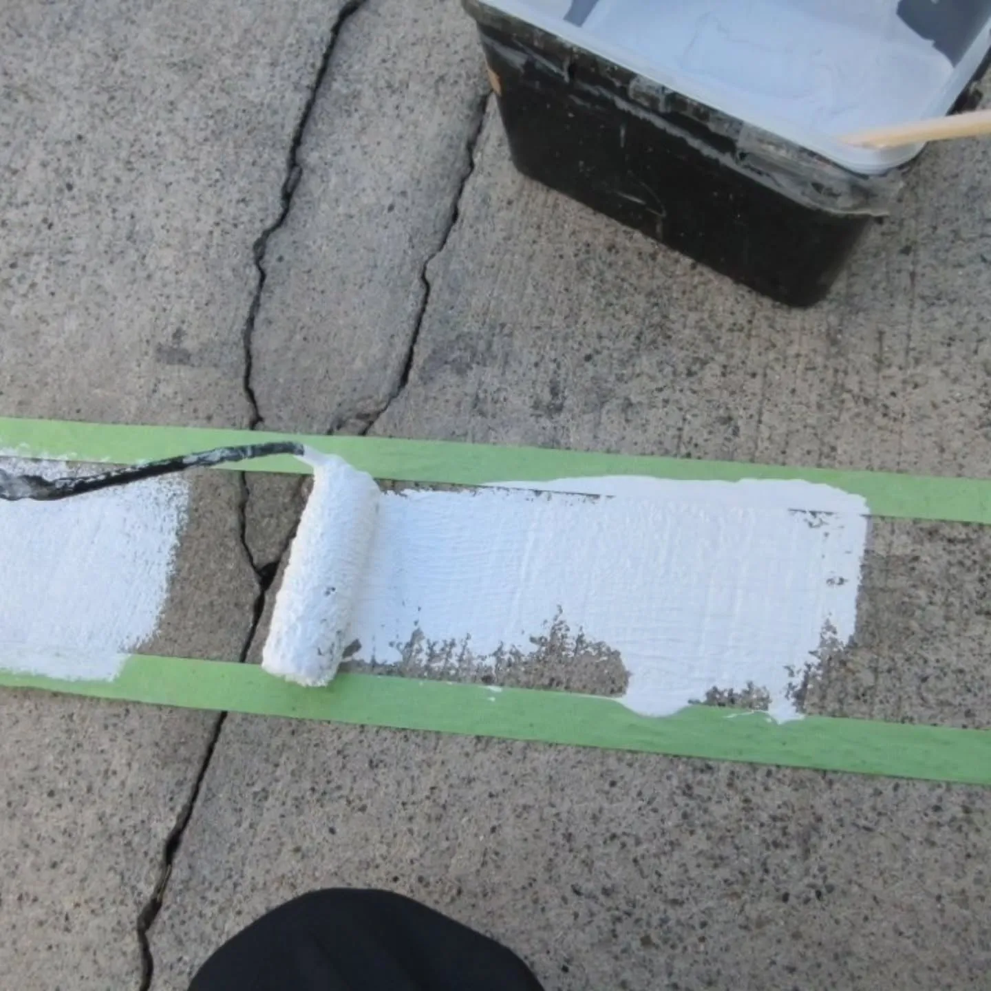 名古屋市北区T様邸 駐車場のライン引き befor/afte...