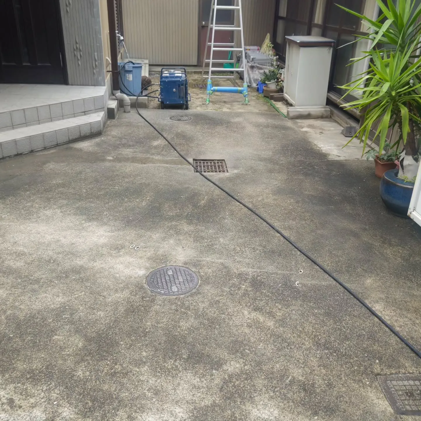 名古屋市南区Ｓ様邸 外壁塗装、防水塗装が終わり足場を解体しま...