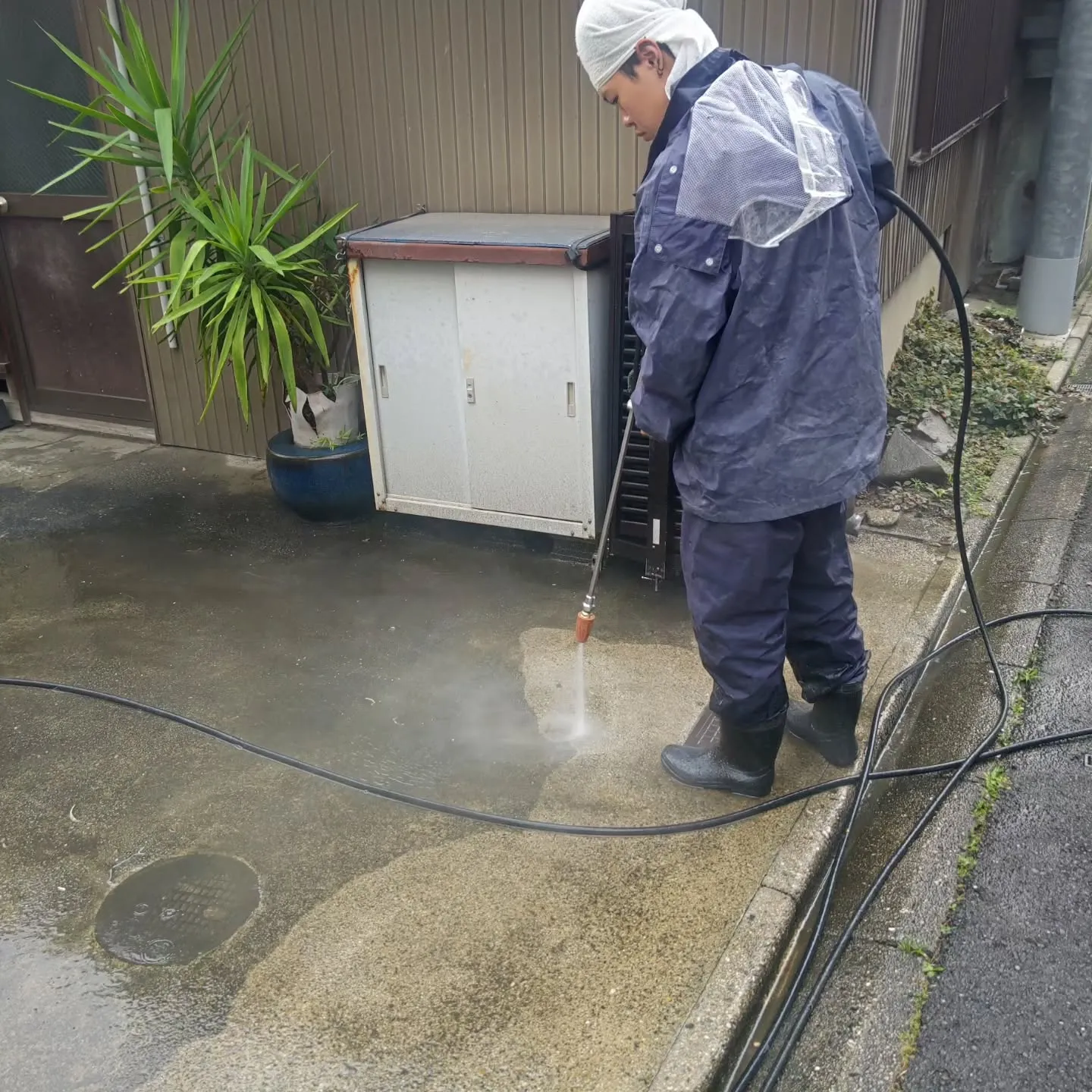 名古屋市南区Ｓ様邸 外壁塗装、防水塗装が終わり足場を解体しま...